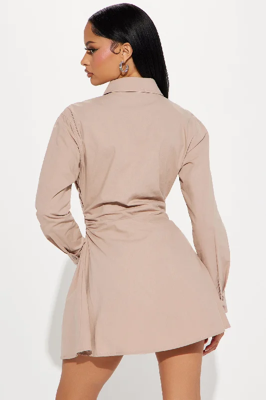 Friday Feels Shirt Dress - Mocha