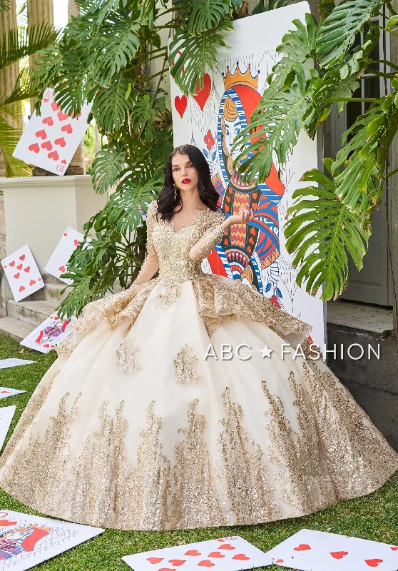 Long Sleeve Quinceanera Dress by Ragazza DV56-556