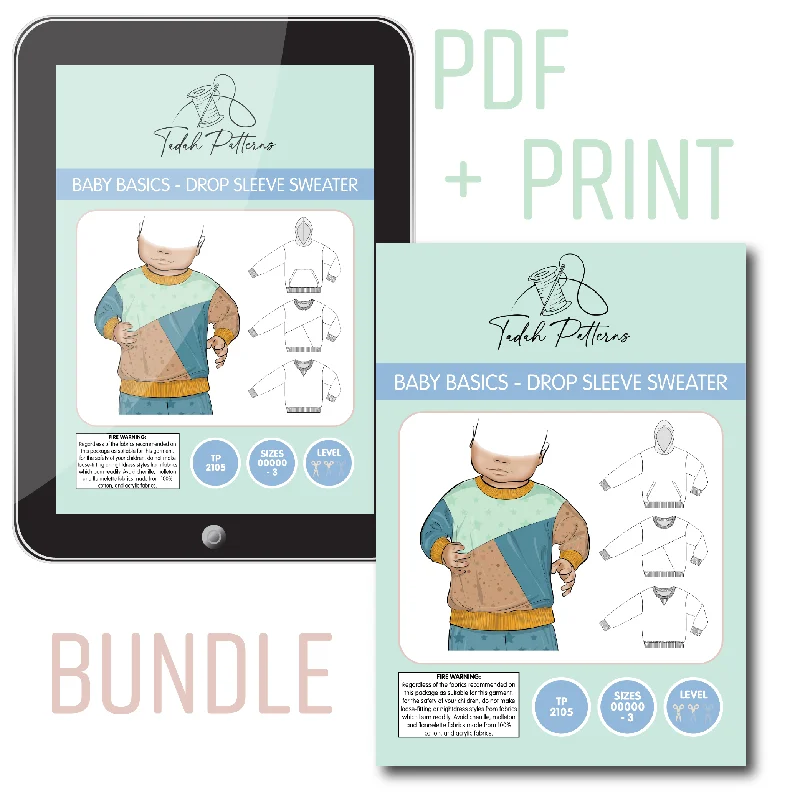 BUNDLE - PRINT pattern + half price PDF