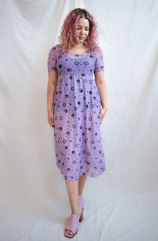 Megumi Dress in Lavender Skies