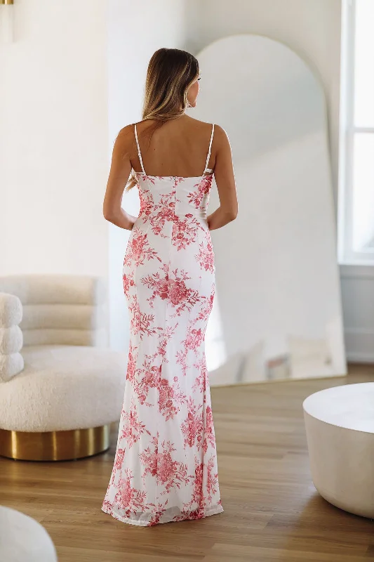 New Romantic Maxi Dress - Red and White