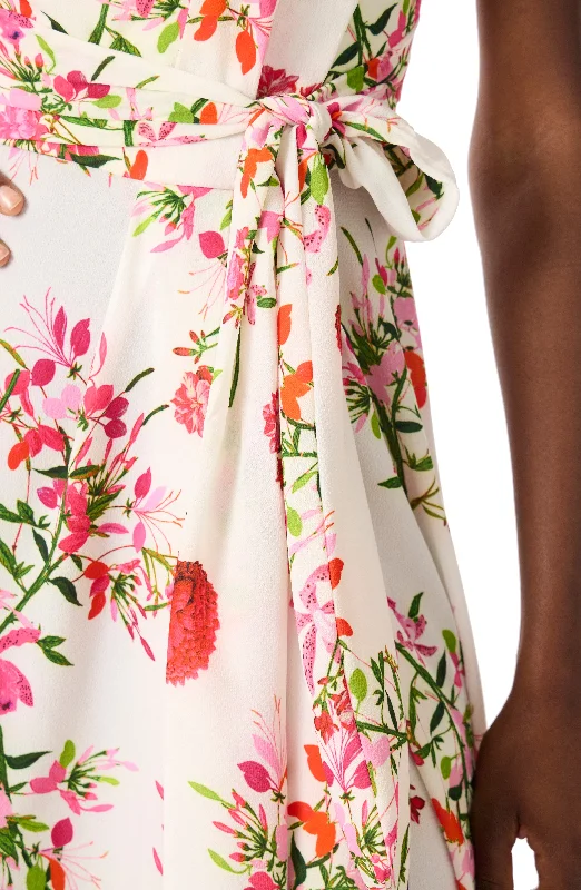 One Shoulder Floral Gown