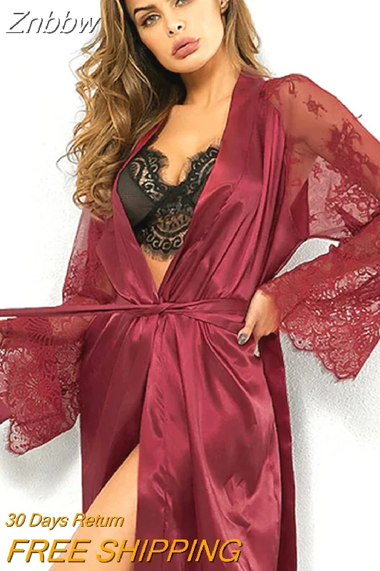 Znbbw Size Women Babydolls Plain Silk Satin Robe Bridal Wedding Bridesmaid Bride Kimono Dressing Gown