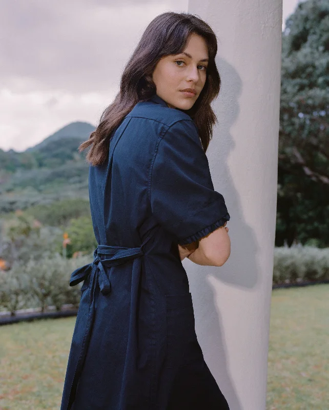 CELEBRATION SHIRT DRESS / NAVY