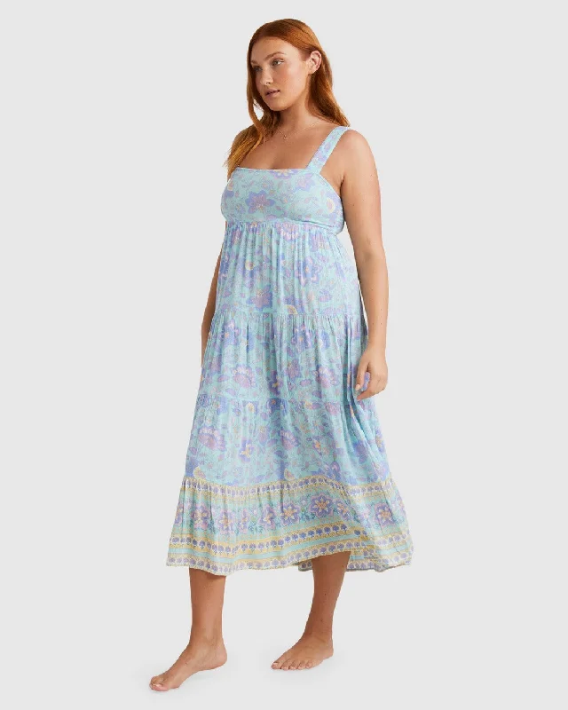 Hideaway Shine On Midi Dress - Mint