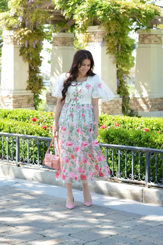 Lily Floral Midi Dress