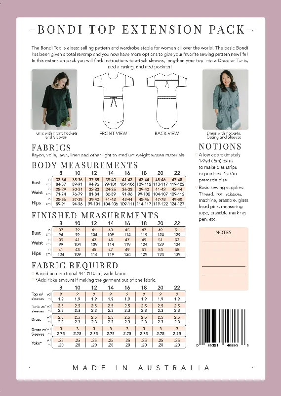 PDF Pattern - Bondi Top Extension | Sew To Grow