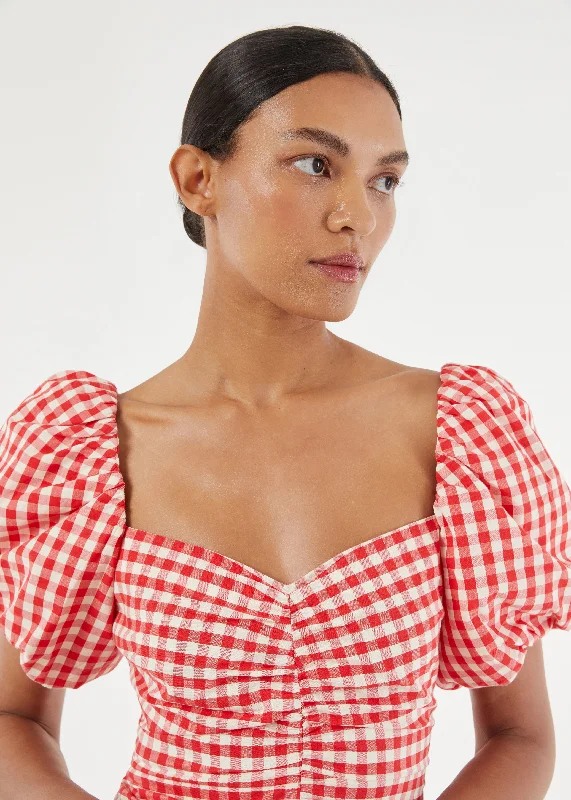 Tessa Dress | Scarlet Toulouse Gingham