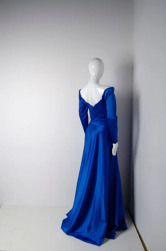 Electric Blue Silk Gown