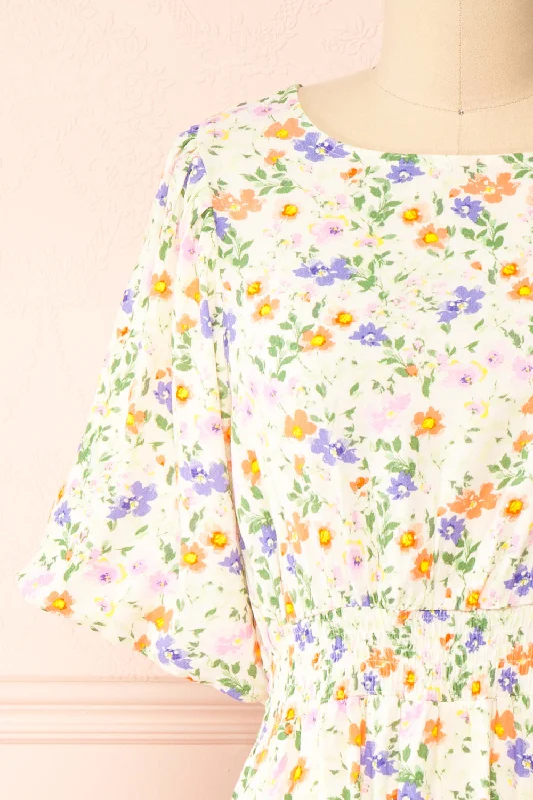 Madaya | Short Floral Dress w/ Elastic Waist