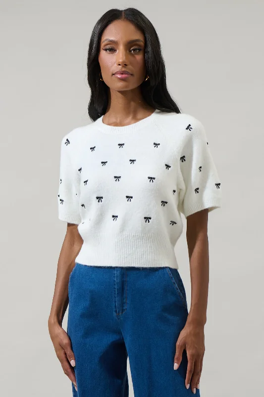 Winder Bow Cropped Sweater